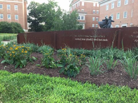 Frederick Douglas Statue from afar.