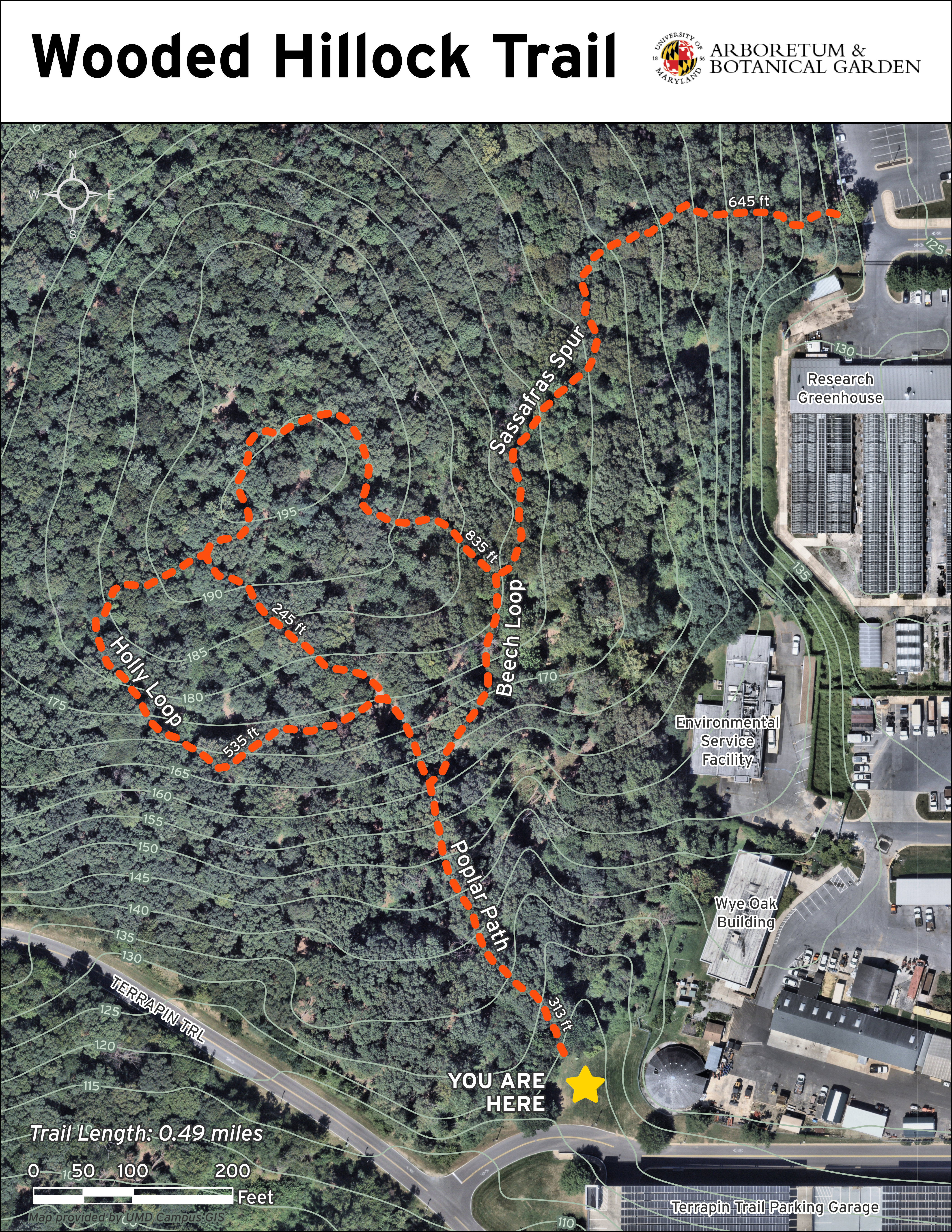 Access from Terrapin Trail Garage Area