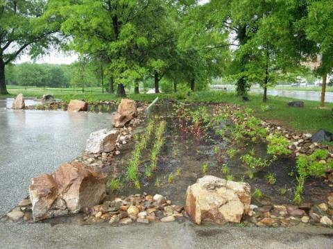 Rain Garden at University Golf Course