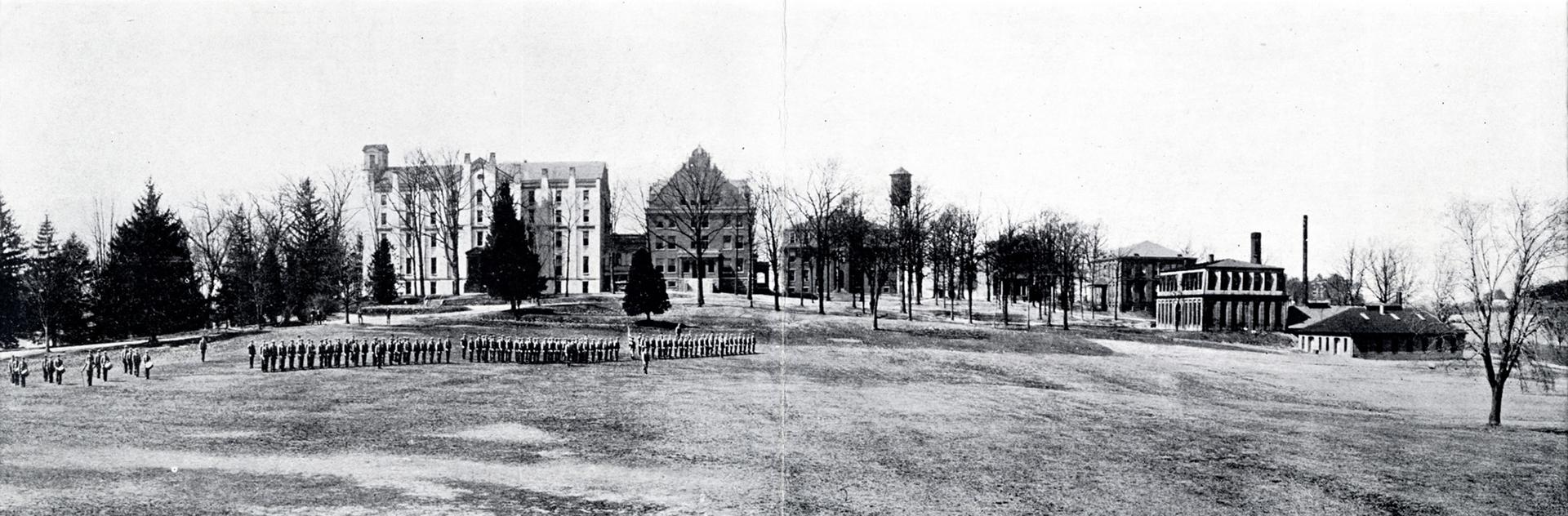 campus grounds in 1904 