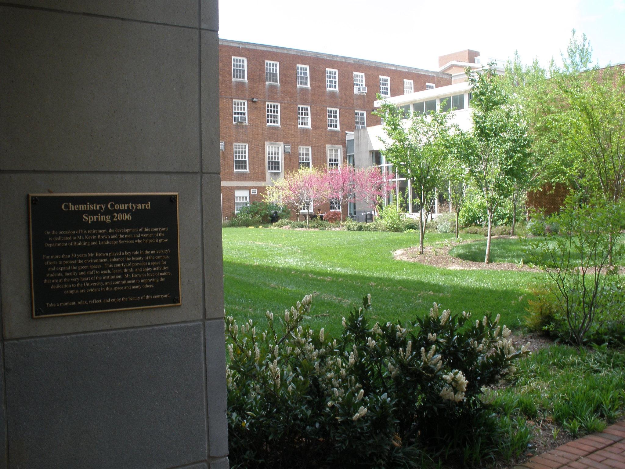 Chemistry Courtyard Spring bloom.